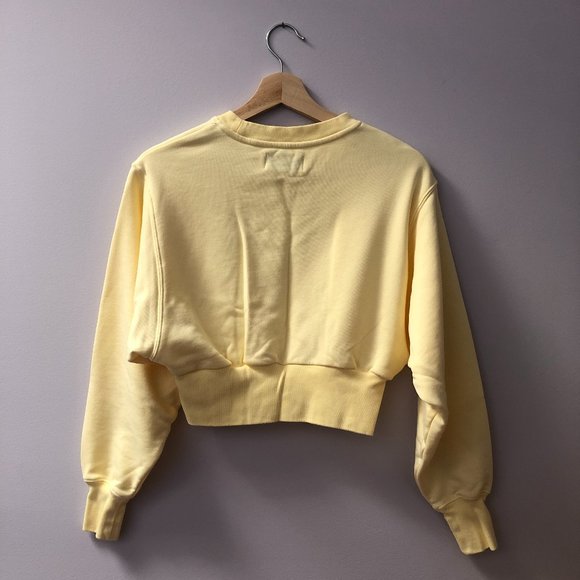 Aritzia TNA yellow cropped sweatshirt (XXS) - Picture 2 of 4